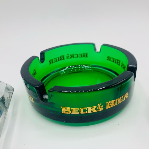 Vintage Lot of 4 Ashtrays Becks Beer Sapporo Golden Nugget & Jerry’s Nugget - Picture 4 of 16